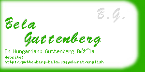 bela guttenberg business card